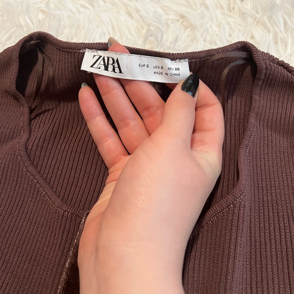 Zara Velvet button Cardigan